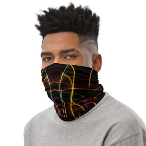 "FREQUENCY"_ Unisex Neck Gaiter with black stitching