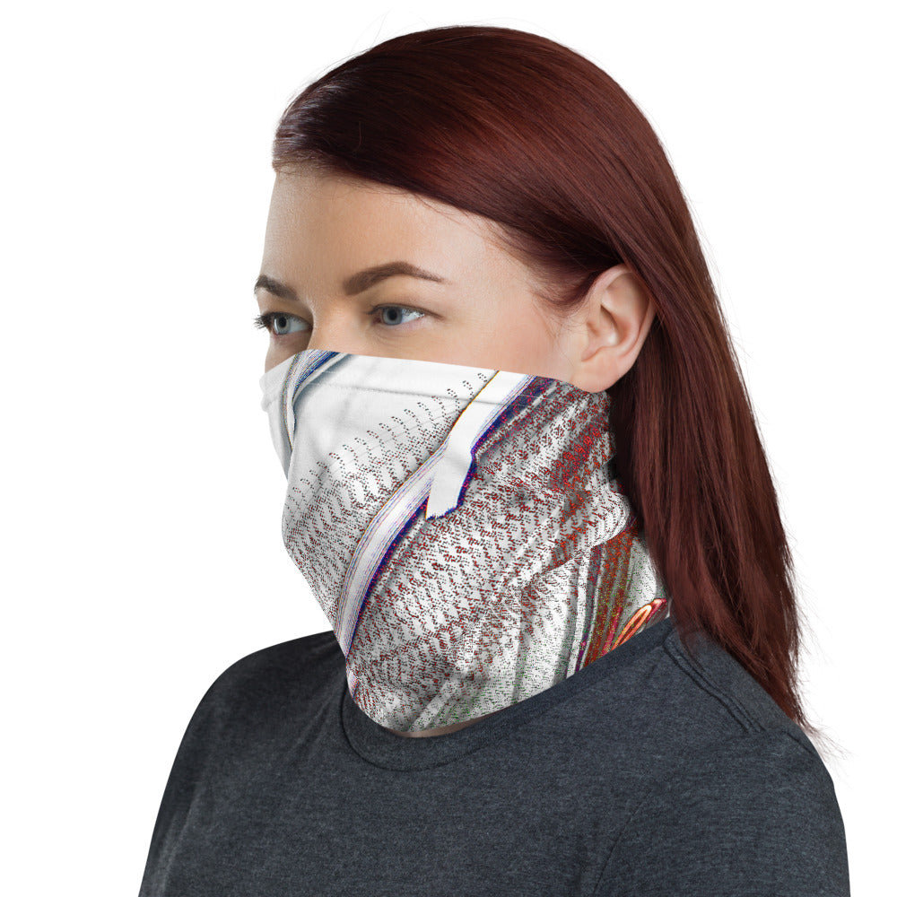 "COLOR & FLOW"_ UNISEX Neck Gaiter with white stitching