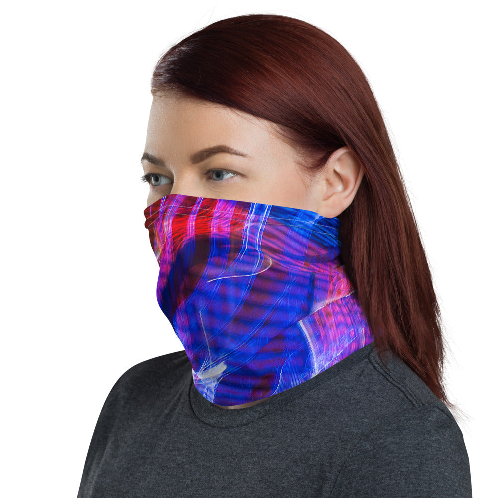 "OPEN 6AM"_ Unisex Neck Gaiter with contrasting white stitching